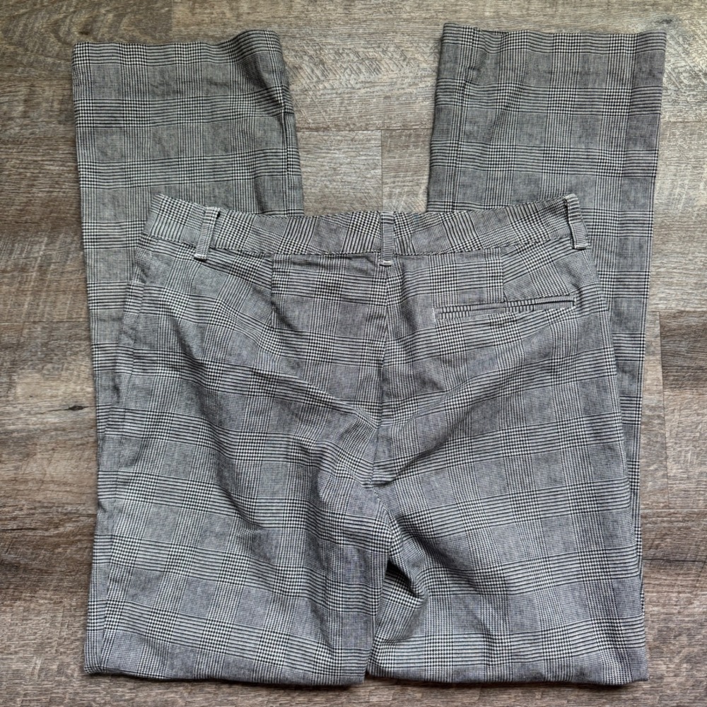 Lauren Ralph Lauren Adelle Slim Pants 8 Black White Glen Plaid Stretch Trousers - Picture 8 of 8